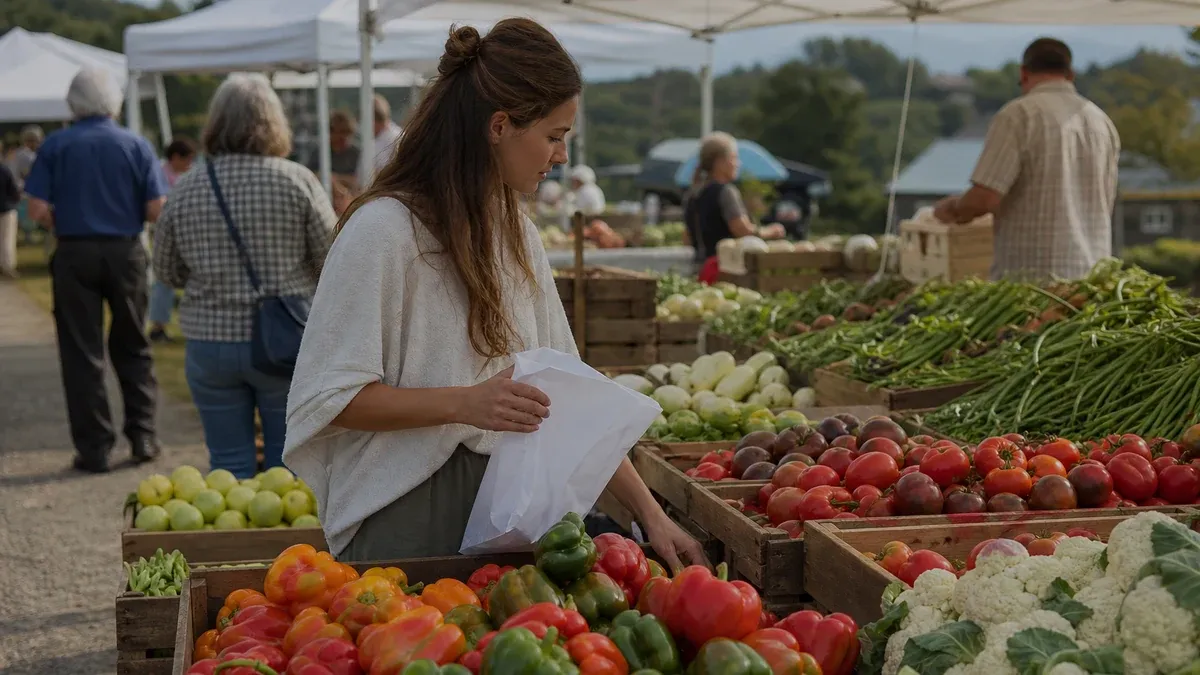Farmers Markets farm country travel guide illustration