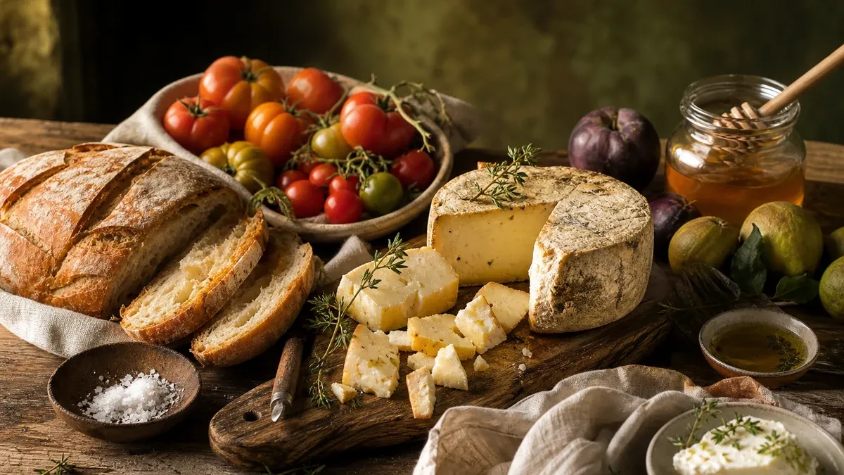Local Food farm country travel guide illustration